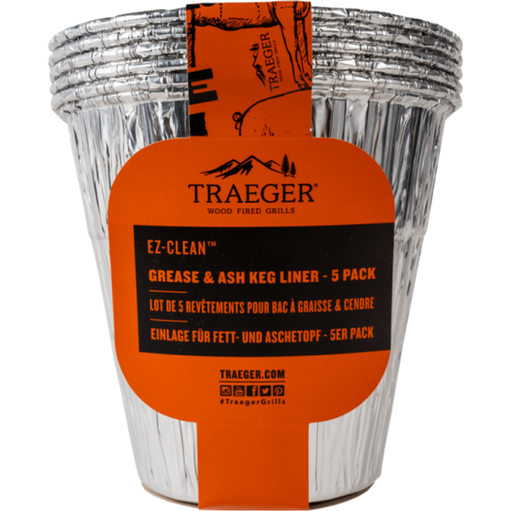 TRAEGER EZ-CLEAN Einlage für Fett- und Aschebehälter 5er-Pack