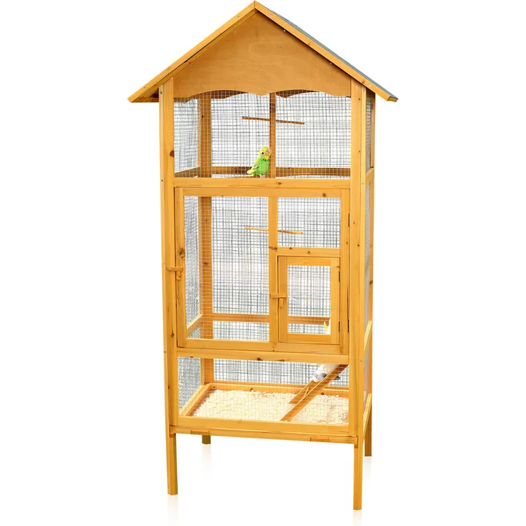 Vogelkäfig Vogelvoliere Voliere Vogelhaus Holz Vogel Zimmer Käfig Papageienkäfig