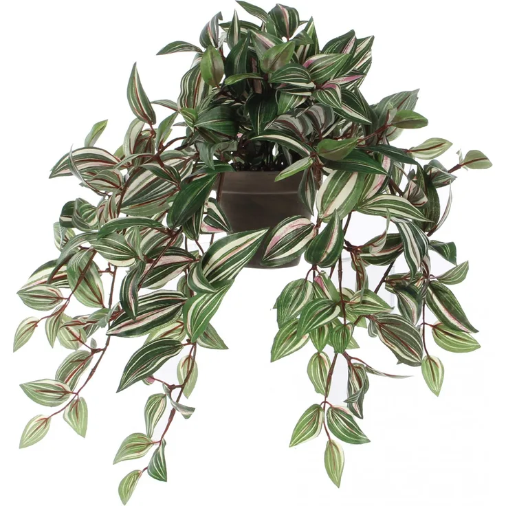 Mica Kunstpflanze Tradescantia hängend grün im Topf 45 x 25 x 25 cm