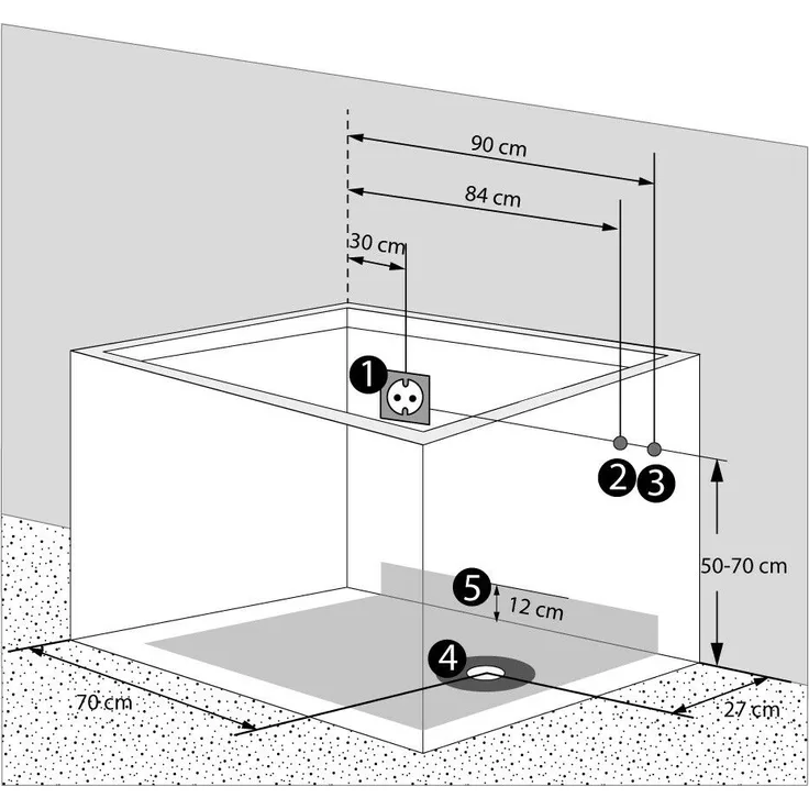 Sitzbadewanne Senioren Wanne Sitzwanne mit Tür S08-TH-B 110x68cm
