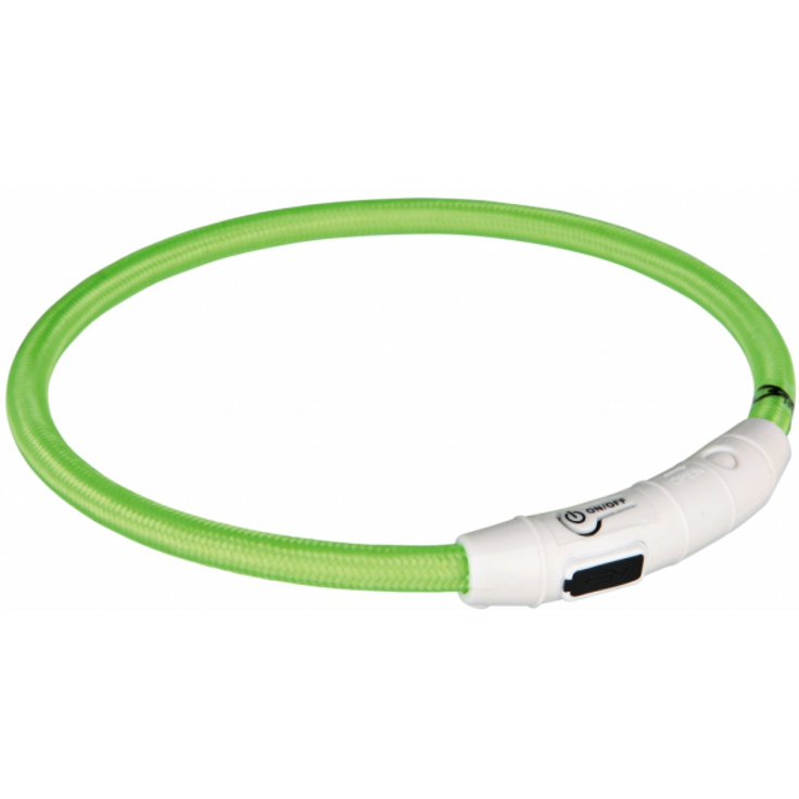Trixie Flash Leuchtring USB grün XS-S: 35 cm/ø 7 mm