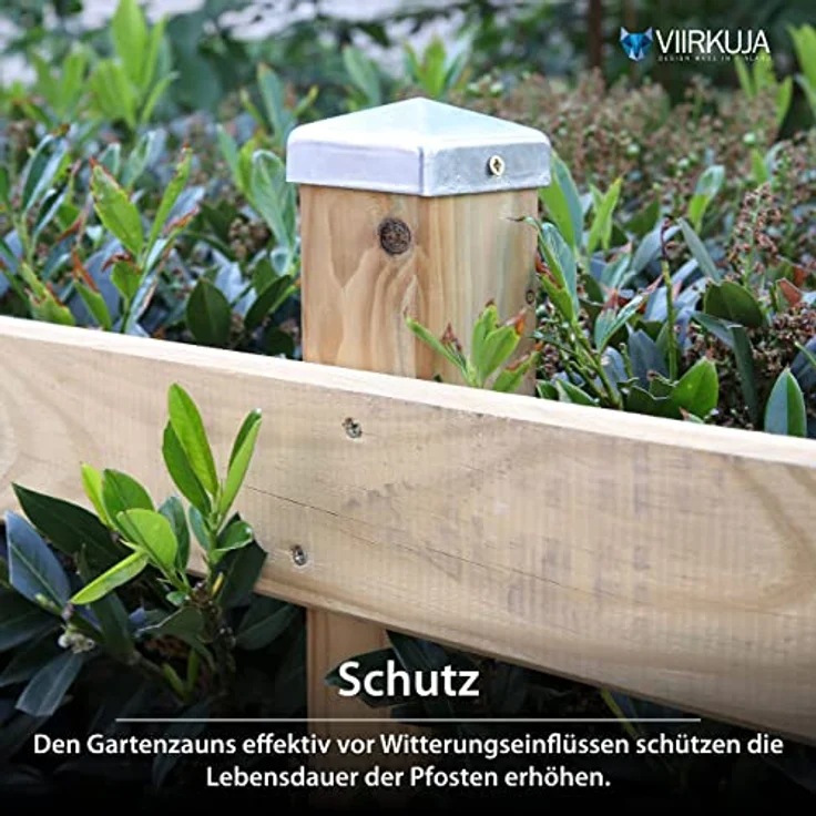 Pfostenkappen 9x9 Cm 10 Stück 90x90 Mm Zaunpfosten Metall-Zaunpfosten Verzinkt: 151X151 – Bild 6