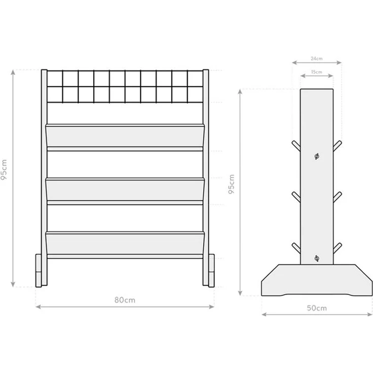 Westmann Kräuterregal natur 50x80x95 cm – Bild 7