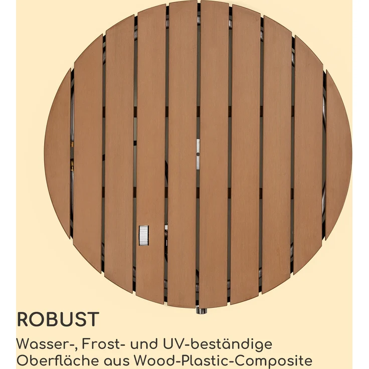 Cool Breeze Gartendusche WPC Aluminium Holzoptik Tragegriff Schwarz - Preisvergleich – Bild 6