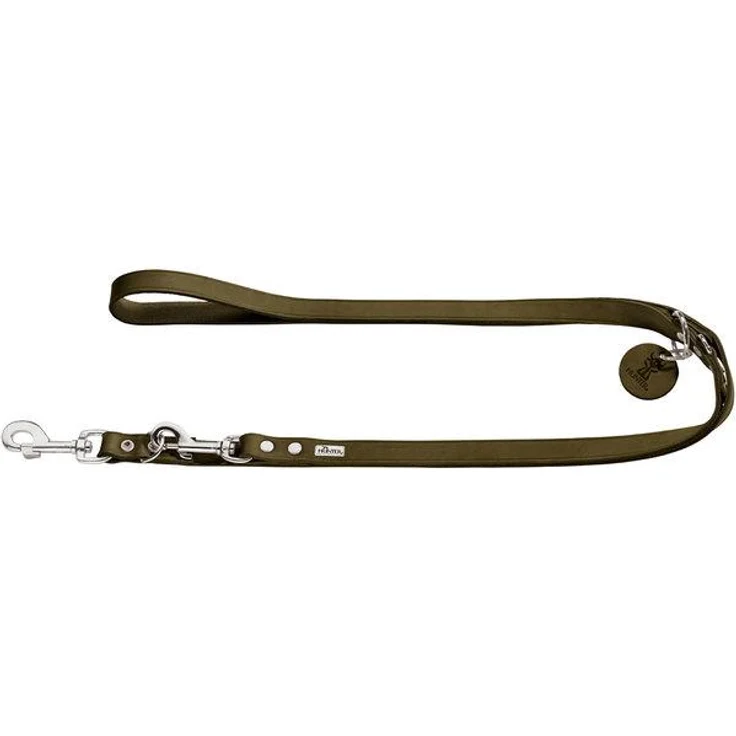 Hunter Hunde-Leine verstellbar dunkelbraun 13-200