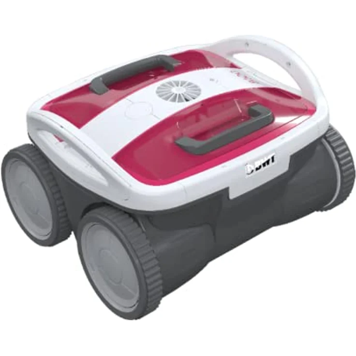BWT Pool Roboter B100, automatischer Poolreiniger für Pools bis 60 m², grau/pink/weiß, 130 W, Kabellänge 16 m – Bild 1