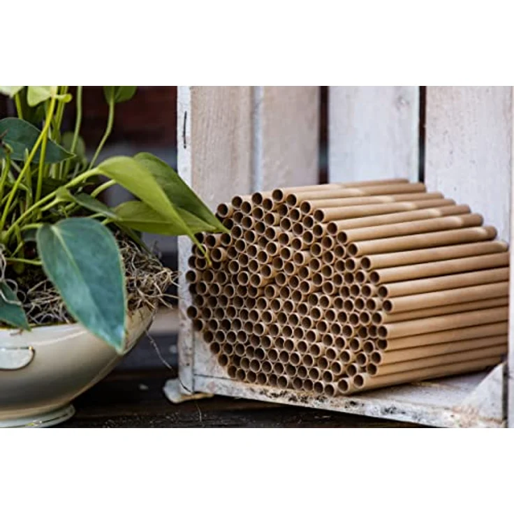 CULT at home 200 Nisthülsen für Wildbienen Insektenhotel Ø 6 mm - Länge 15 cm – Zubehör Füllmaterial Ersatz zum Nachfüllen Bauen und Basteln von Nisthilfen Bienenhotel – Bild 2