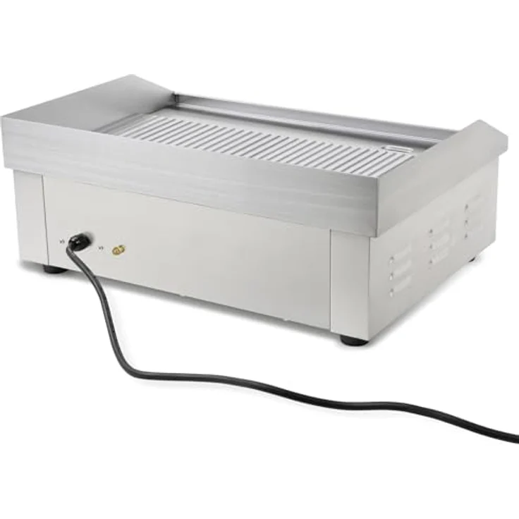 VERTES Grillplatte FA6-G8-03, Elektrogrill 3000 W mit Edelstahl-Oberfläche, 55 x 35 cm, Temperaturbereich 50 bis 300 °C – Bild 5