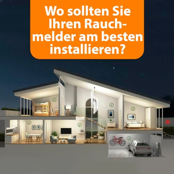 Smartwares -Rauchmelder mit sehr lautem Alarm und Testtaste, RM520 – Bild 5