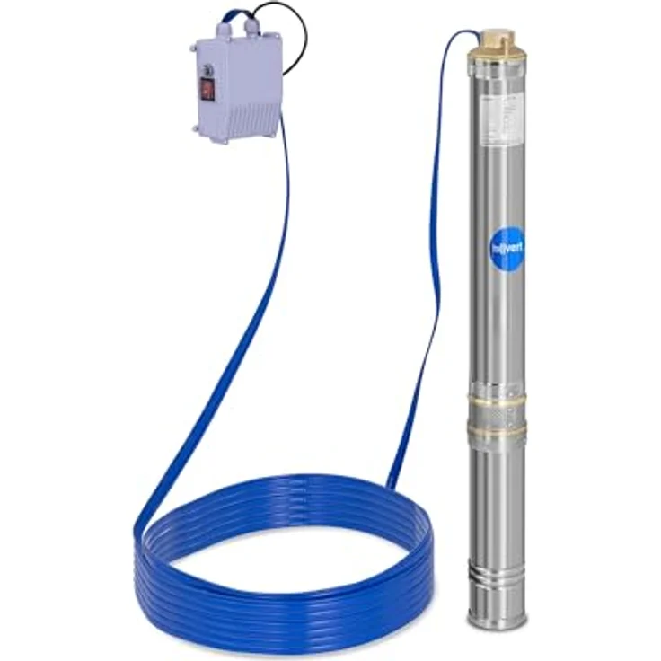 MSW - Pumpe Brunnenpumpe Tiefbrunnenpumpe Tauchpumpe 4.800 L H 250 Watt Edelstahl – Bild 2