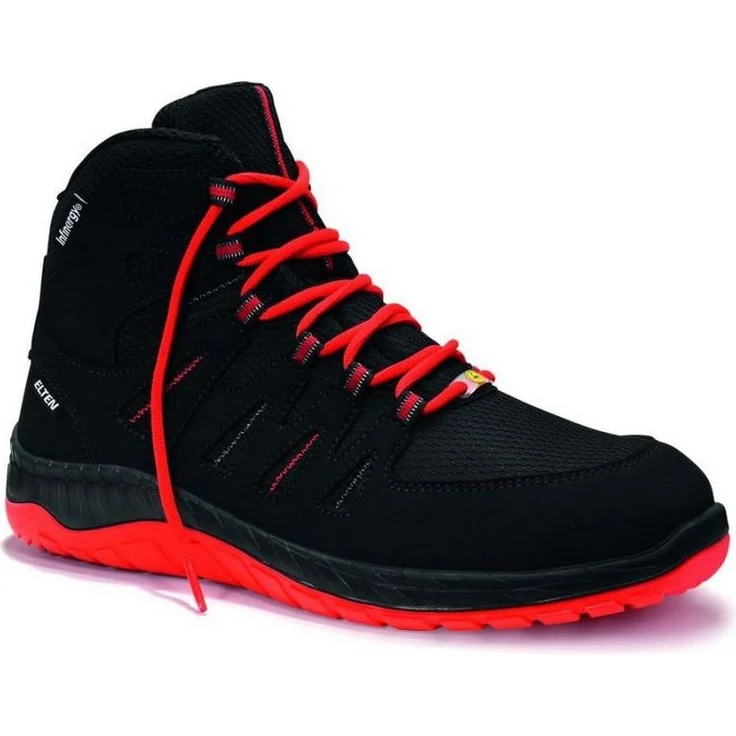 ELTEN Arbeitsschuh MADDOX black-red Mid ESD S3 769561, Sicherheitsstiefel mit Infinergy® Sohlenkern – Bild 1