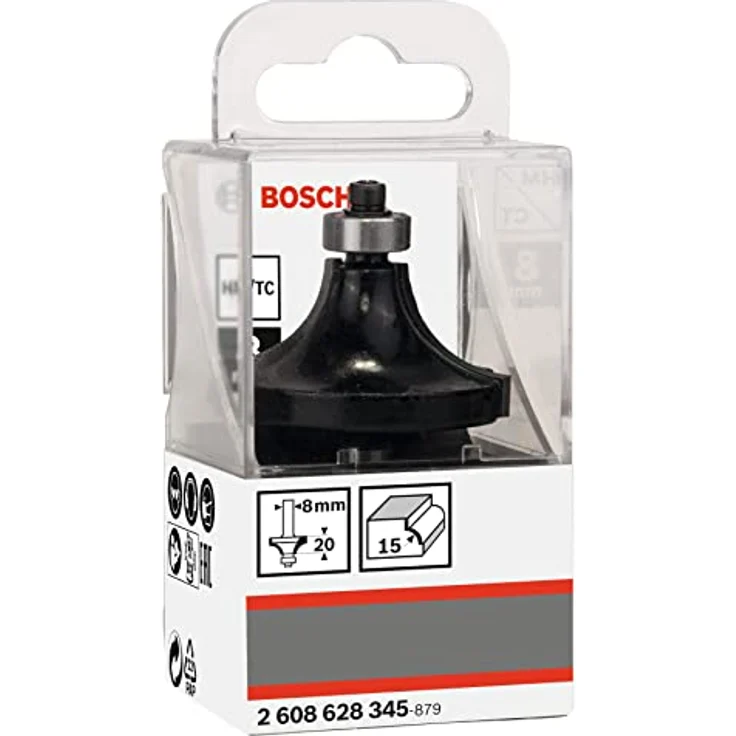 Bosch Professional Abrundfräser Standard for Wood (für Holz, Radius 15 mm, Arbeitslänge 22 mm, Zubehör Handfräse) – Bild 3