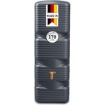4rain Wandtank Quadro 170 L, Regentonne in graphite grey mit Deckel und Auslaufhahn