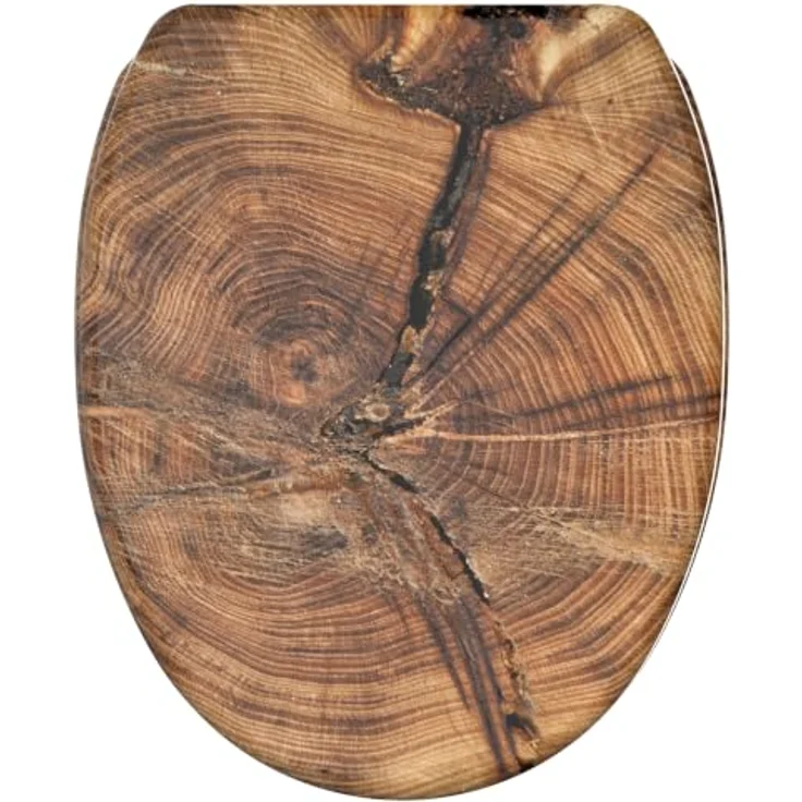 Sanilo WC Sitz Old Tree, Toilettendeckel aus Holz mit Absenkautomatik, antibakterieller Oberfläche und einfachem Montagesystem – Bild 2