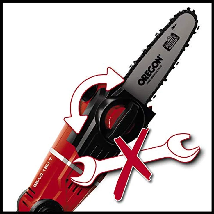 Original Einhell Hochentaster-Aufsatz - passend für Akku-Hochentaster GE-HH 18 Li T und GE-HH 18-45 Li T Power X-Change PXC, Schnittlänge 17 cm, 90° drehbarer Aufsatz, 7-fach neigbar, Metallgetriebe für hohe Lebensdauer – Bild 4