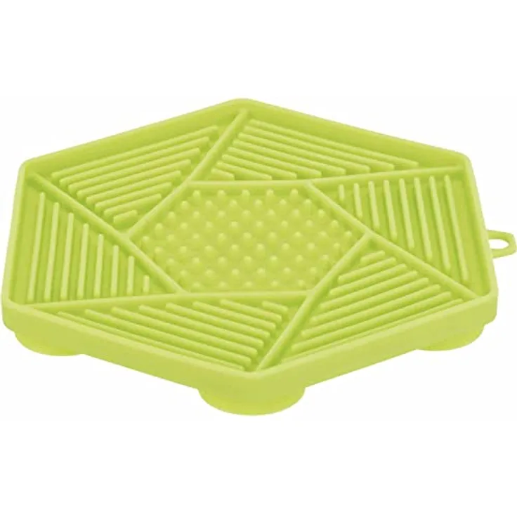 Trixie - Lick'n'Snack Tischdecke für Haustiere, Silikon, mit Saugnäpfen, 17 cm, grün, spülmaschinenfest und gefriergeeignet