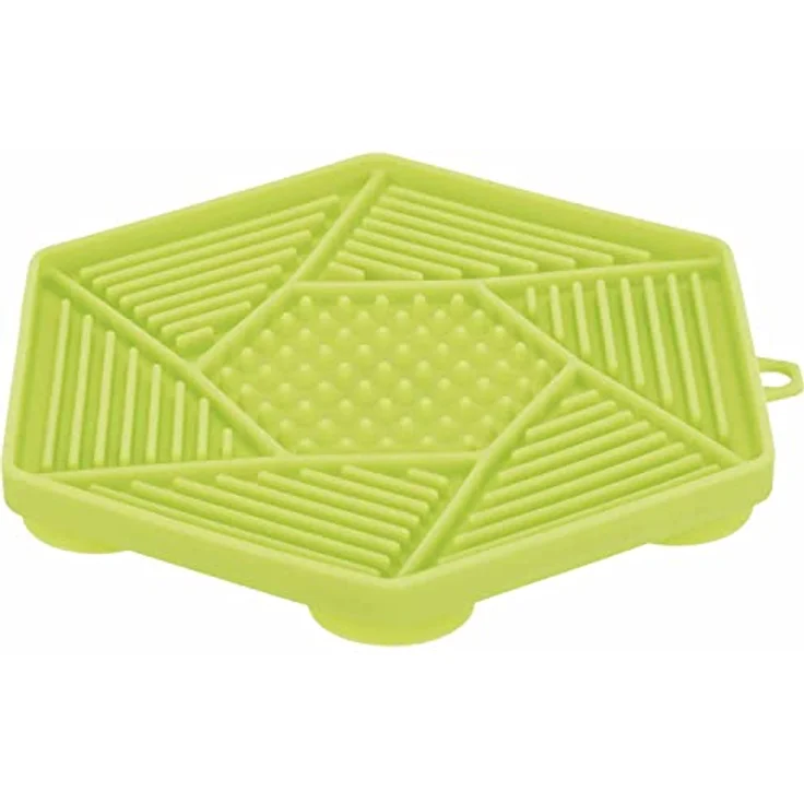 Trixie - Lick'n'Snack Tischdecke für Haustiere, Silikon, mit Saugnäpfen, 17 cm, grün, spülmaschinenfest und gefriergeeignet – Bild 1