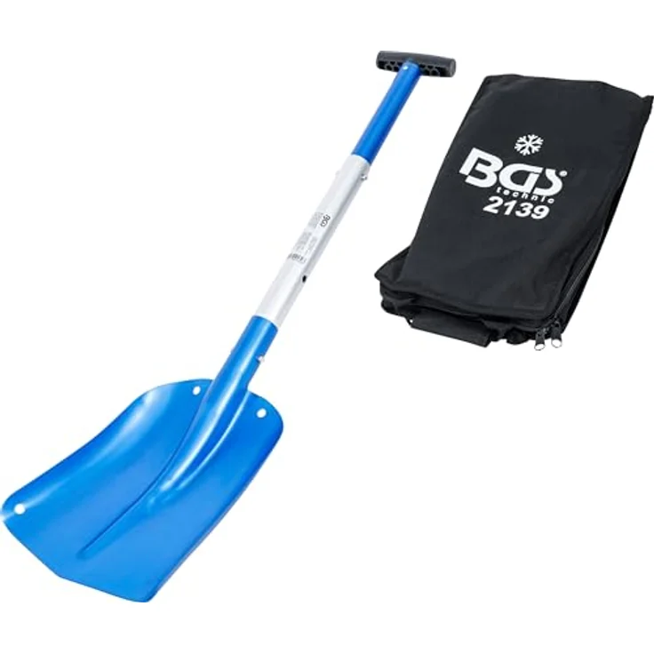 BGS Aluminium Schneeschaufel mit steckbarem Schnellverschluss-Stiel, teleskopierbar, ideal für Auto und Outdoor-Aktivitäten – Bild 1