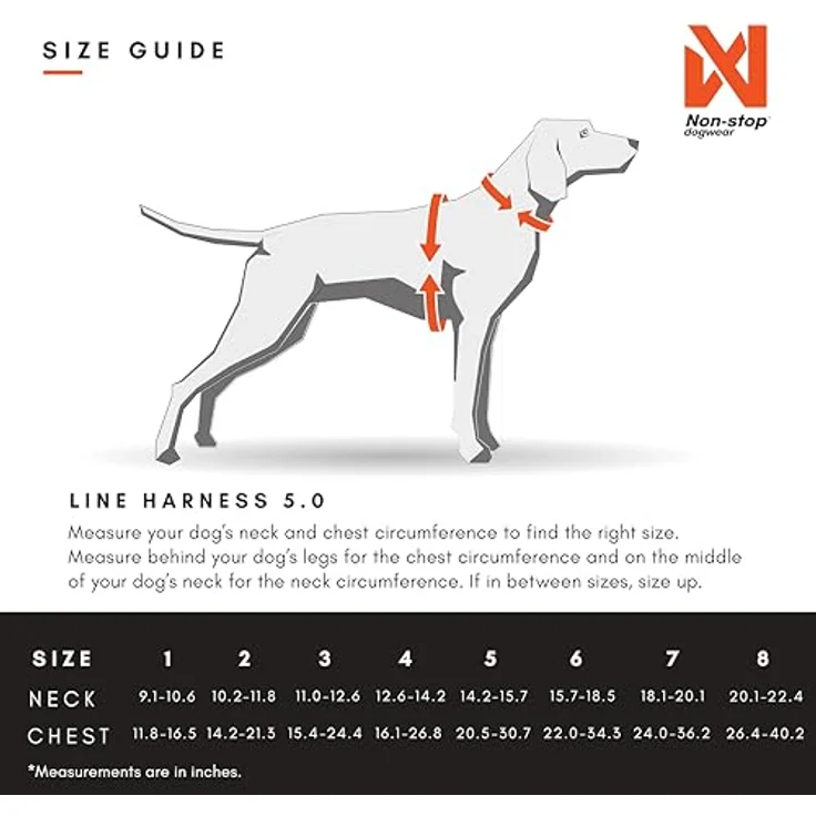 Non-stop dogwear Line Harness 5.0, Gepolstertes Hundegeschirr für kleine, mittlere und große Hunde, ergonomisch, reflektierend, Größe 8 – Bild 3