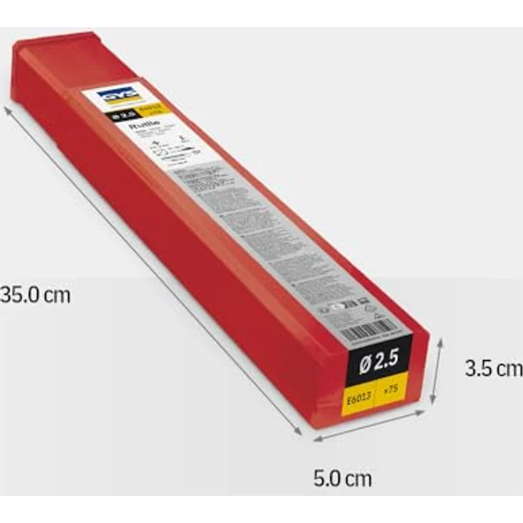GYS Rutiles Elektroden aus Stahl Ø2,5 E6013 – Packung mit 75 Stück – Bogen--MMA – alle Positionen – Bild 8