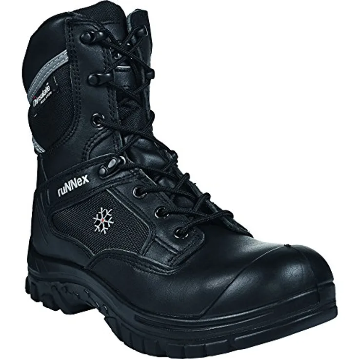 ruNNex RUNNEX® S3-Winter-Sicherheitsschnürstiefel SpecialStar, Schwarz, mit Thinsulate® Isolierung, SRC rutschhemmend, für Industrie und Handwerk, Größe 38-48