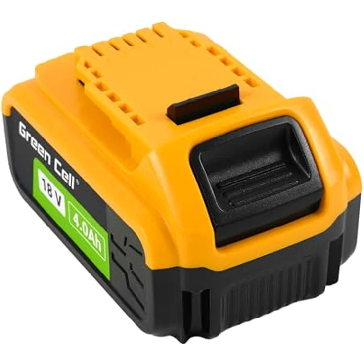 Green Cell Ersatzakku 4000mAh für DeWalt XR 18V - Li-Ion Akku mit Batterieladeanzeige, 4Ah Kapazität, Kein Memory-Effekt – Bild 4