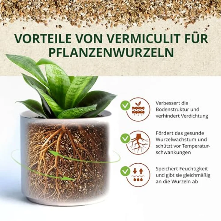 OraGarden Premium Vermiculit für Aussaat Gartenbau Kübelpflanzen Körnung: 0-5 mm (3L) – Bild 2