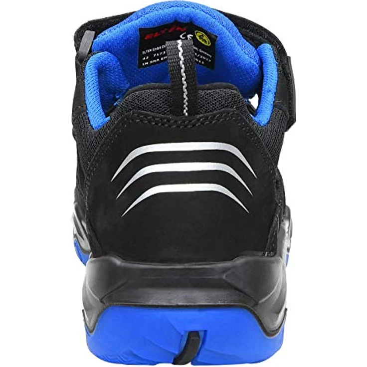 ELTEN AMBITION blue Easy ESD S1 Sicherheitsschuh, Nubukleder/Meshmaterial, atmungsaktives Textilfutter, gepolsterte Lasche, ESD-fähige Sohle, blau – Bild 3