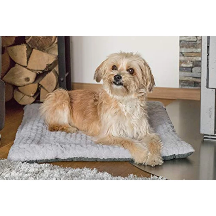TrendPet Heaven 4cm gefütterte Wendedecke, Liegedecke für Hunde und Katzen, Grau (50x35cm) – Bild 2