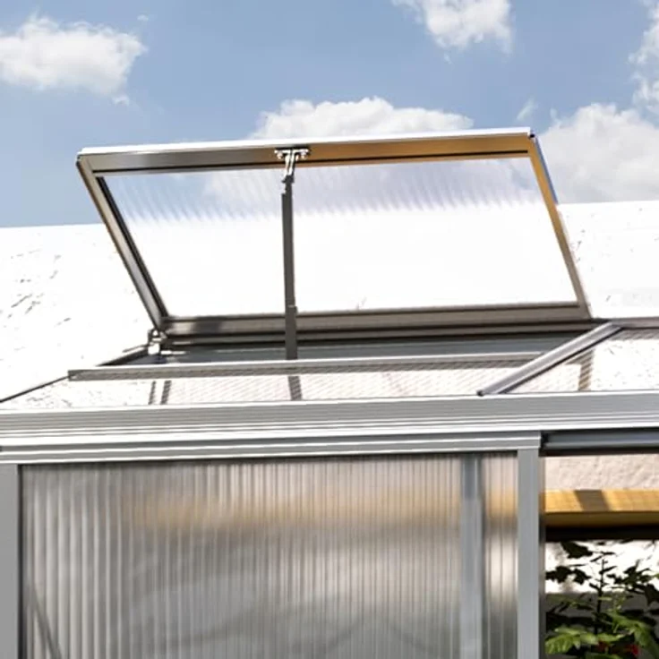 GFP Gewächshaus Anlehngewächshaus Adena 12 aus Alu - 151x77 cm - 10 mm Polycarbonat Doppelstegplatten - Made in Austria – Bild 4