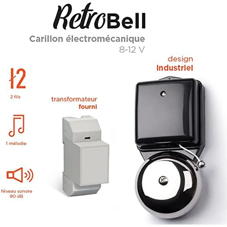 SCS Sentinel RetroBell Kabelgebundene Türklingel, elektromechanisch – Bild 3