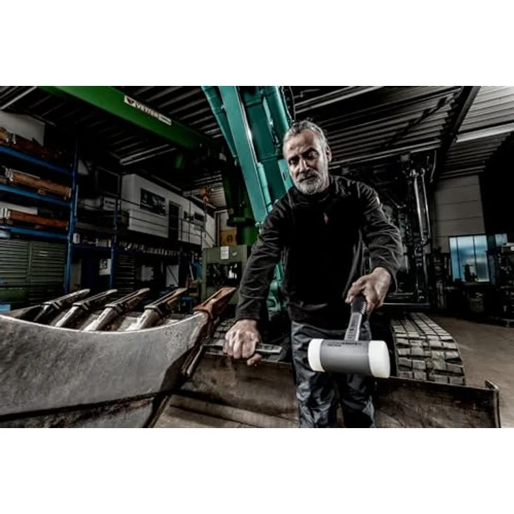 SUPERCRAFT-Schonhämmer, mit bruchsicherem Stahlrohrstiel und ergonomisch geformtem, rutschsicherem Griff | Ø=40 mm | 3377.040 – Bild 10