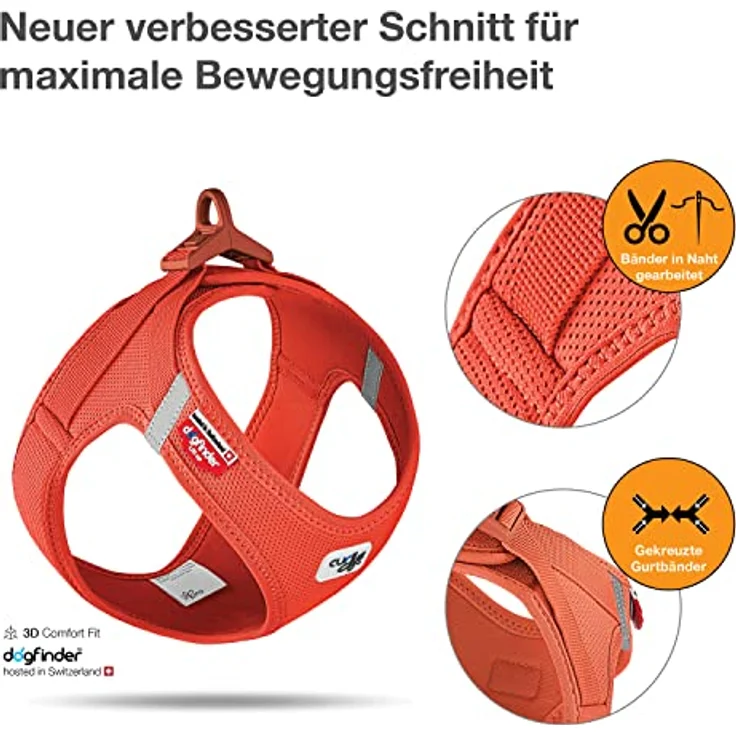 Curli Harness curli Clasp Air-Mesh Sun Orange 3XS – Bild 2