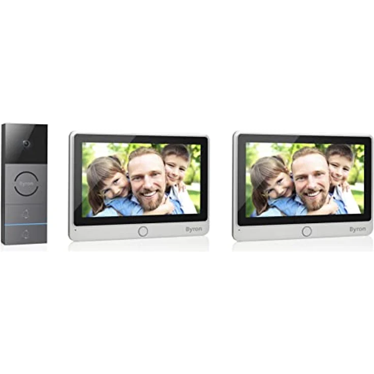 Byron Video-Gegensprechanlage mit zwei 7 Zoll HD Touchscreen 720p (erweiterbar) Videoaufnahmefunktion Nachtsicht, DIC-24122 – Bild 3