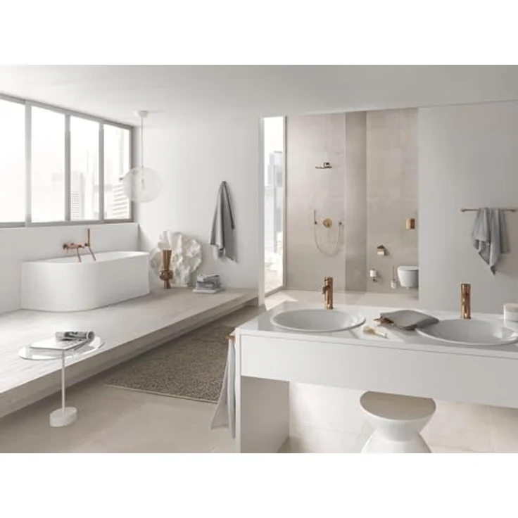 Grohe Silverflex, knickfester Duschschlauch, roségold, 1,25m (hitze- und druckbeständig, universaler Anschluss) – Bild 3