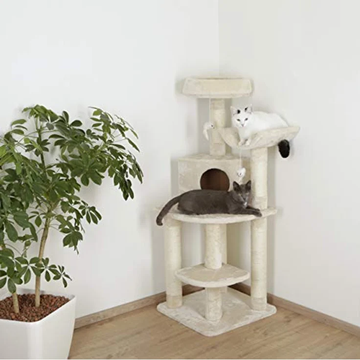 Kerbl Maxi-Pet 81621 Eckkratzbaum Zirkonia, beige, 56x56x130 cm, 60 Stück (1er Pack) – Bild 5