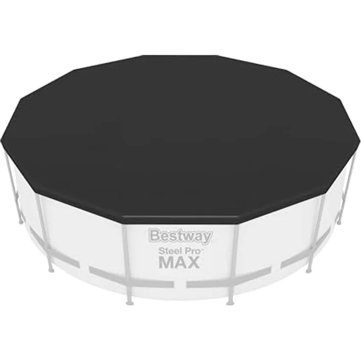 Bestway PVC-Abdeckplane Ø 370, schwarz, rund