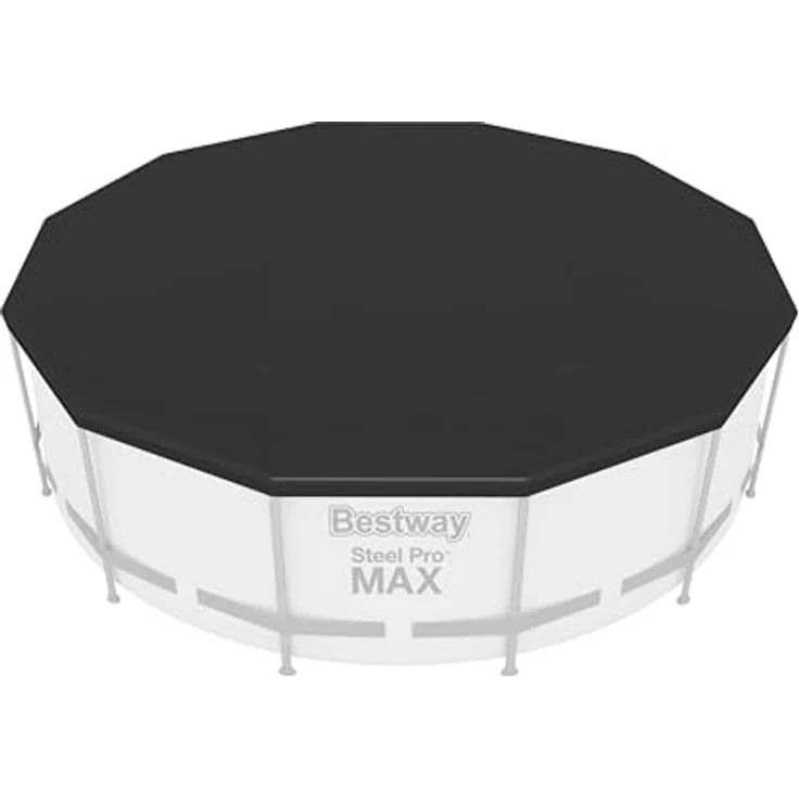 Bestway PVC-Abdeckplane Ø 370, schwarz, rund – Bild 1