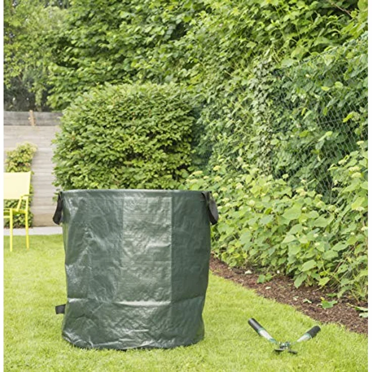 Windhager Garten-Bag, Gartensack, Abfallsack, Laubsack Garten, faltbar platzsparend 180 L, grün, Durchmesser 60 x 65 cm, 06394 – Bild 5