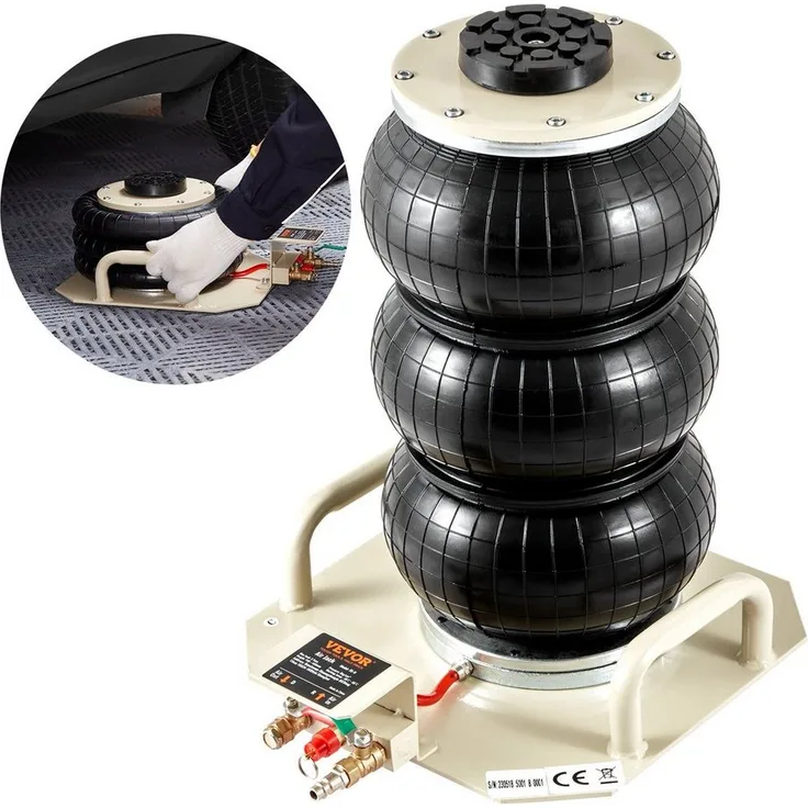 VEVOR Wagenheber Pneumatischer Wagenheber Air Jack 3 t, Weiß Dreifachbeutel Luftheber