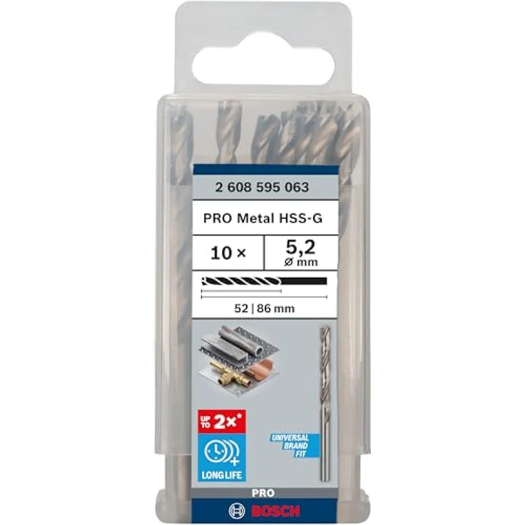 Bosch Professional Metallbohrer HSS-G geschliffen (10 Stück, Ø 5,2 mm) - Preisvergleich – Bild 2