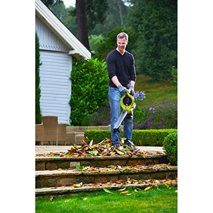 Ryobi Laubsauger RBV36B (bürstenloser Motor, 45 Liter Laubfangsack, Schultertragegurt, ohne Akku) 5133002524, 36 V, grün-schwarz-grau – Bild 3