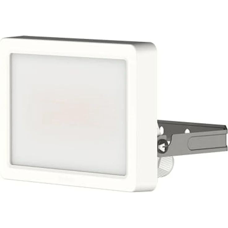 Theben theLeda B20 Dual WH, LED-Strahler mit 20 Watt, umschaltbar auf 3000 K (warmweiß) und 4000 K (neutralweiß), DarkSky-Funktion, Diffuser-Abdeckung, 90° Neigung, weiß – Bild 1