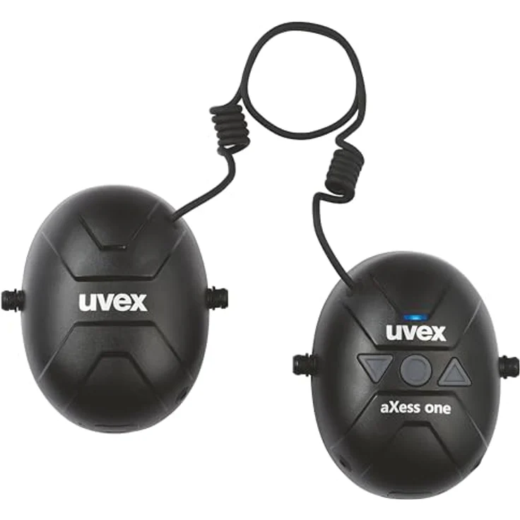 Uvex Safety aXess one, Aktiver Kapselgehörschutz mit RAL-Funktion, schwarz, Größe L, M, S – Bild 1