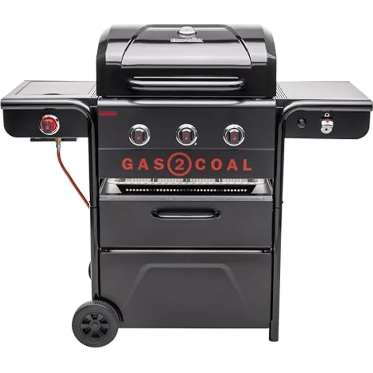 Gas2Coal 2.0 330 Special Edition 3+1-Brenner Hybridgrill, Patentierte Holzkohleschale, 900 °C Sear-Brenner & extra Grillplatte