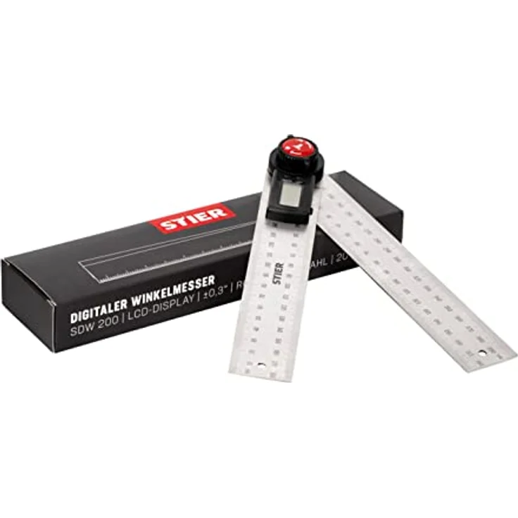 Stier SDW 200, Digitaler Winkelmesser mit Feststellfunktion und LCD Bildschirm, Messbereich 0° - 360° – Bild 7