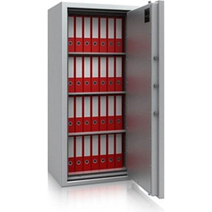 ISS Sicherheitsschrank Düsseldorf Mettmann V, Sicherheitsstufe S2 nach EN14450, Feuerschutz LFS 30 P, lichtgrau, 70,5 x 52,7 x 152,5 cm