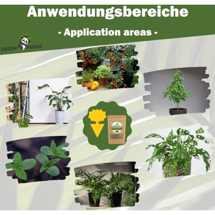 GreenPanda Bio Trauermückenfrei - Effektiv Larven in Erde & Trauermücken bekämpfen - 2in1 Mittel gegen Trauermücken - 2x 40g Anti-Larven Pulversubstrat + 50 Gelbsticker (Set-3tlg.) – Bild 5