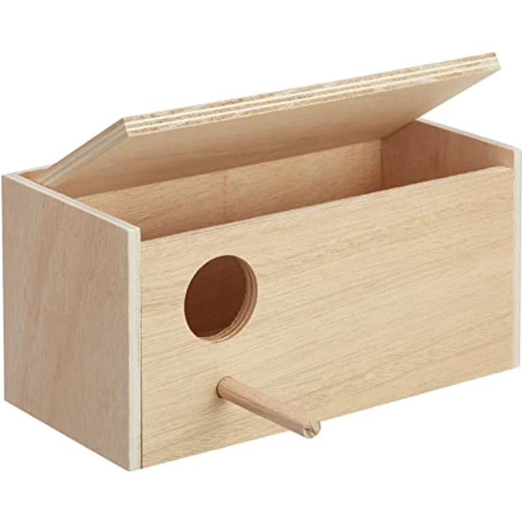 Nobby Wellensittich Nistkasten Loch Links; 28,5 x 14,0 x 14,0 cm – Bild 1