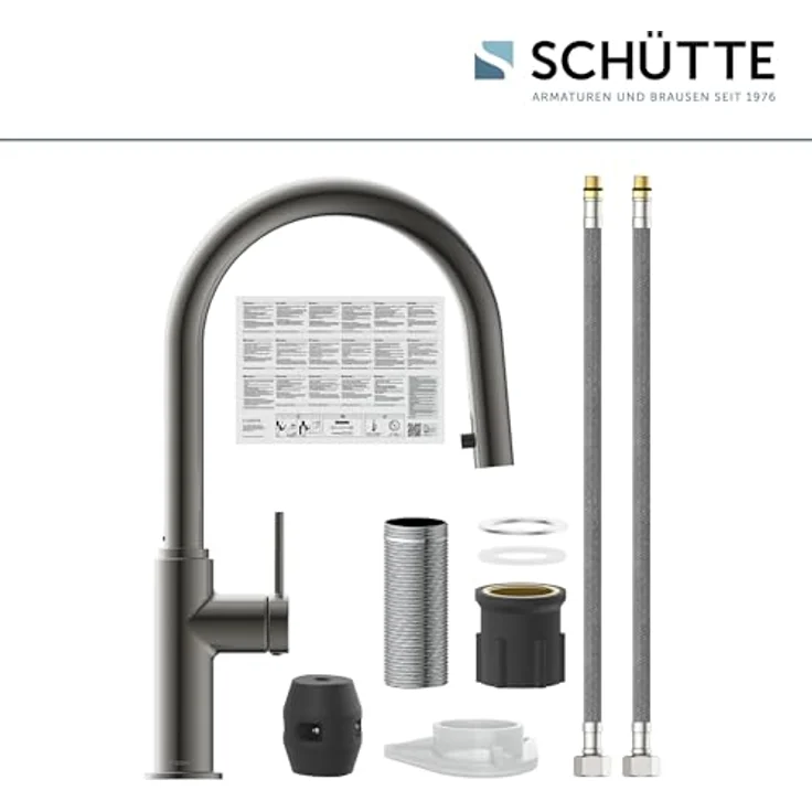 Schütte Spültischarmatur BLACKPOOL, energiesparend, Cold-Start-Funktion, 360° schwenkbar, ausziehbarer Schlauch 150 cm – Bild 6